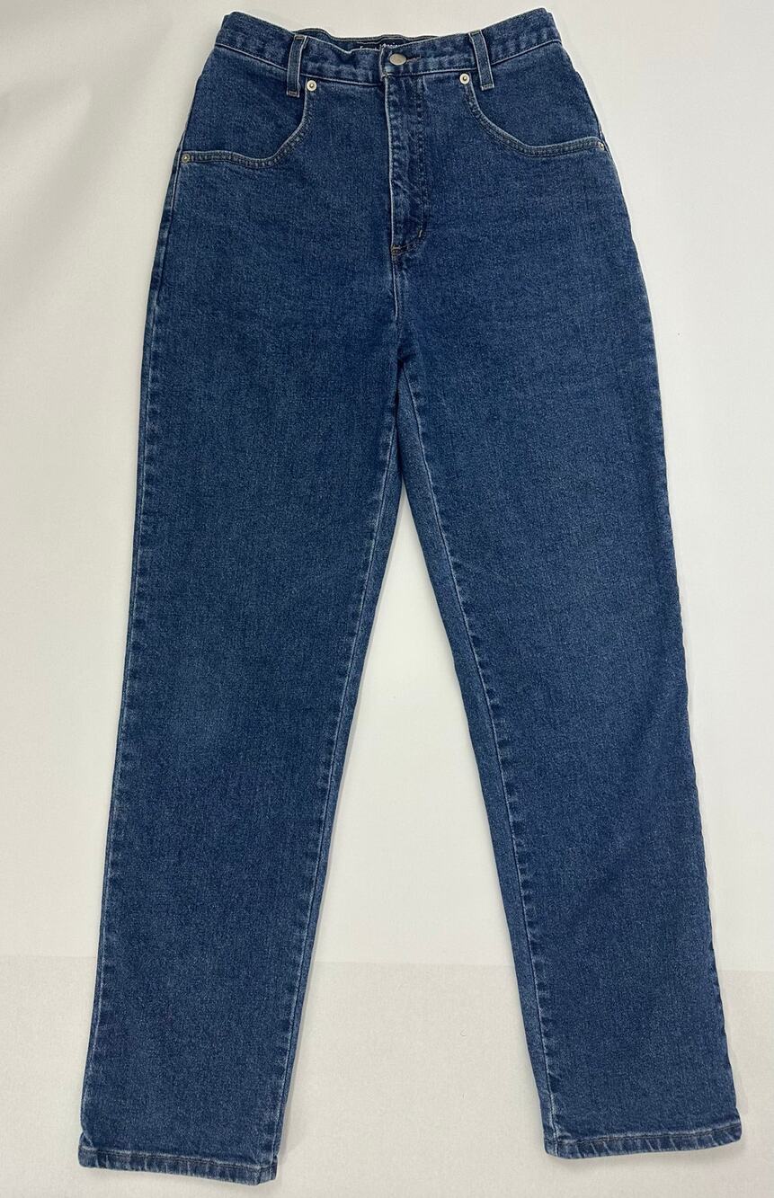 VTG 90s French Dressing Bareback Jeans 28x31 High Waist Dark Wash Western Mom 8